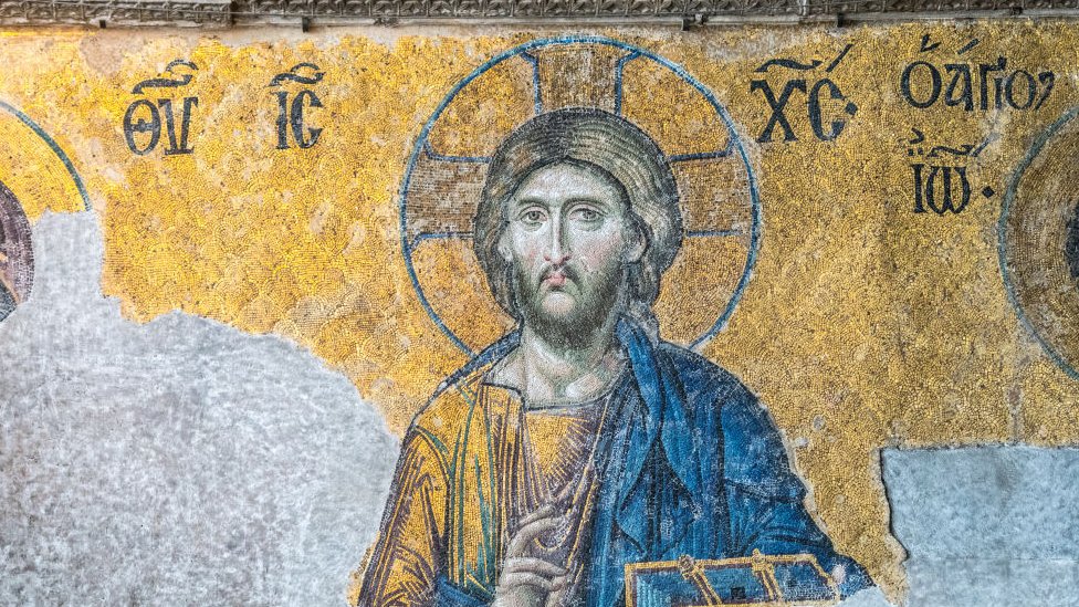 Mosaico cristiano ortodoxo en Santa Sofía