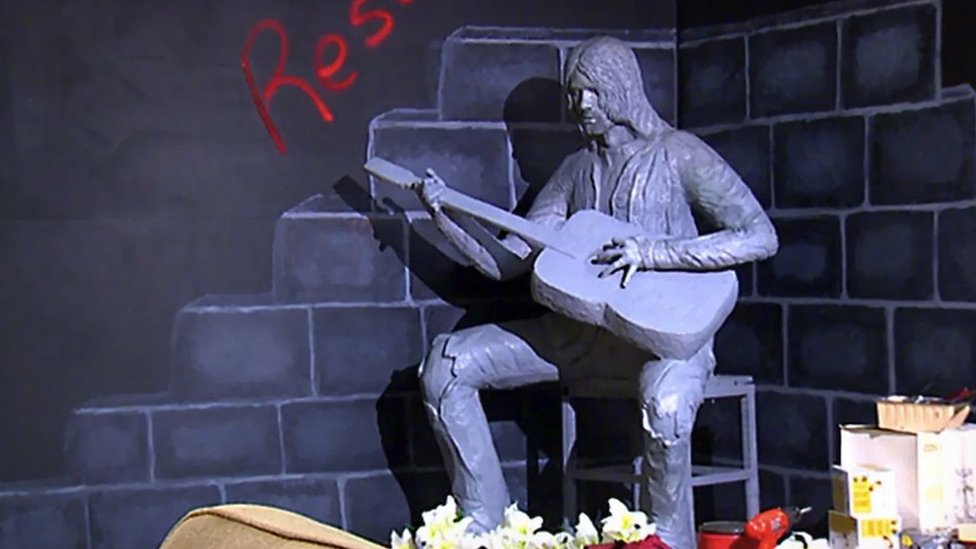 Statua Kurta Kobejna u Aberdinu u Vašingtonu