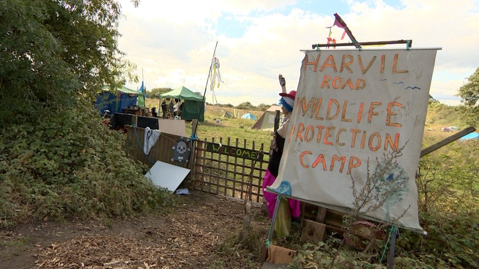Лагерь протеста в Harefield
