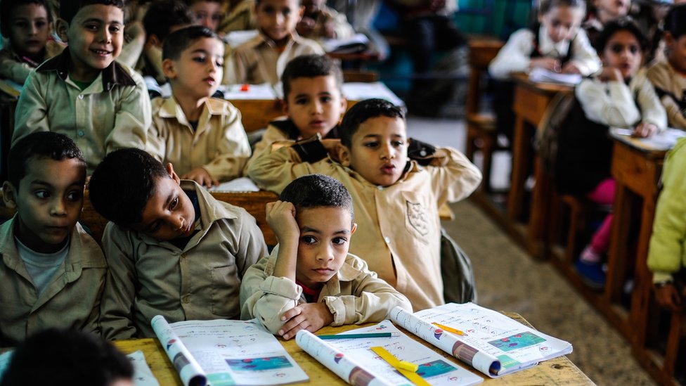 تلاميذ في مدرسة مصرية