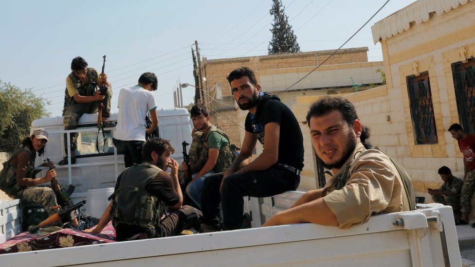 Поддерживаемые Турцией сирийские повстанцы в Джараблусе 31 августа 2016 года