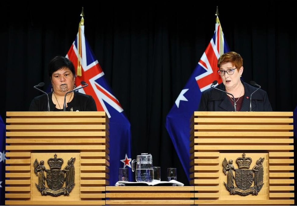 馬胡塔的演講發表兩天後，澳大利亞外長佩恩（Marise Payne）在周三（4月21日）抵達新西蘭訪問。