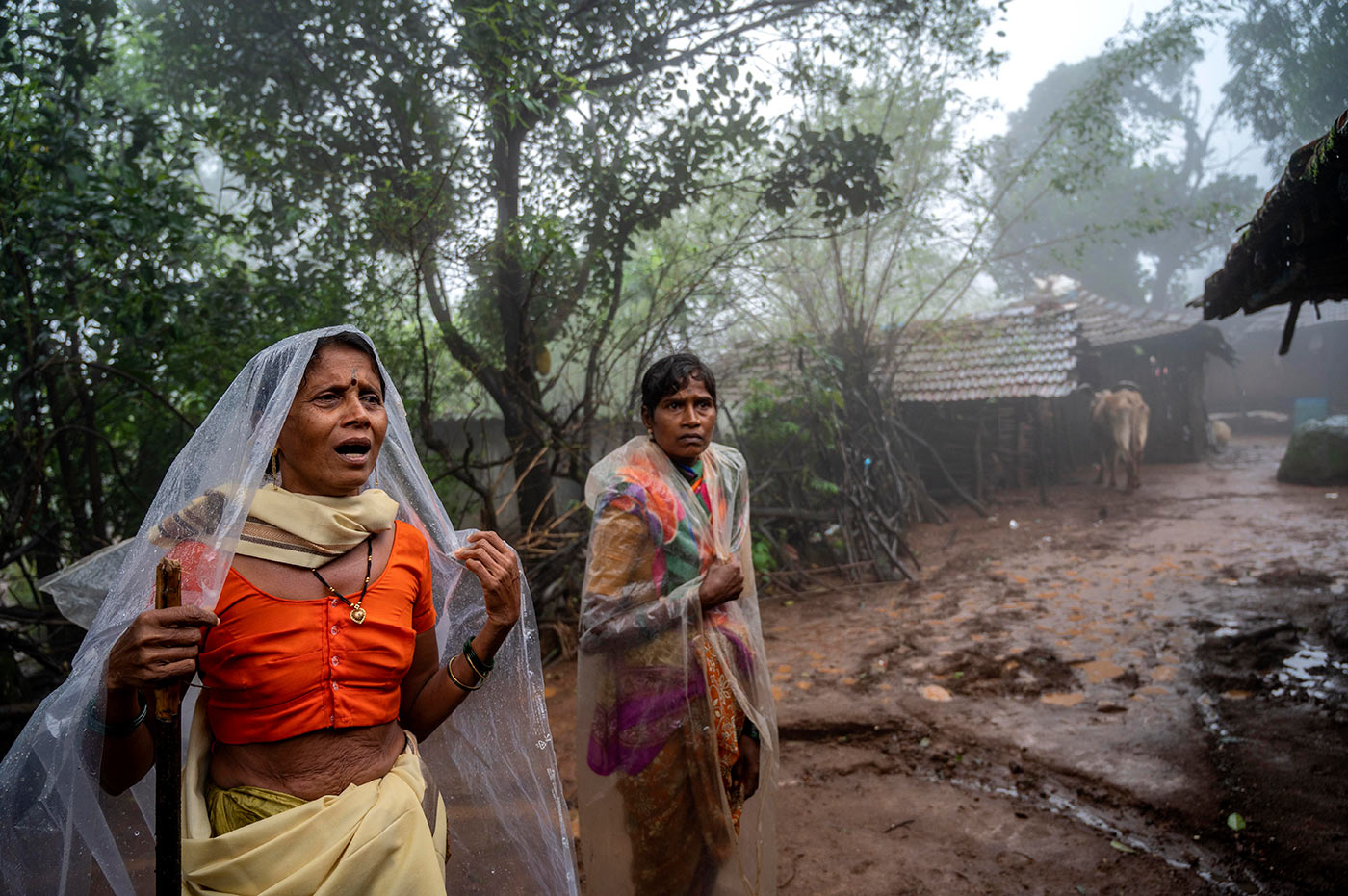 ​​Relatives of victims of a landslide at Irshalwadi village, Khalapur, outside Mumbia - 21 July 2023