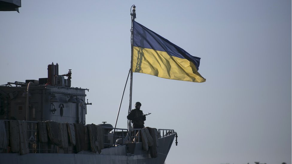 Buque naval ucraniano.
