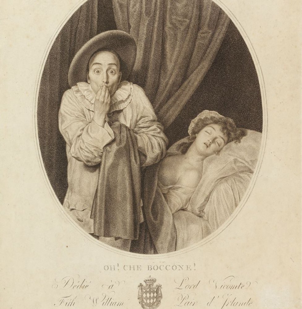 Печать с изображением виконта Фицуильяма и Захари
