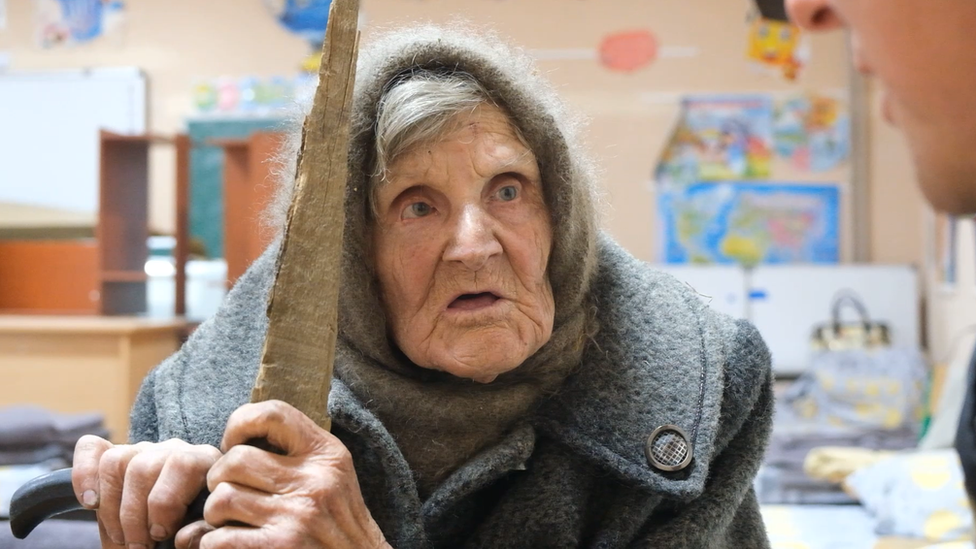 Ukrainian woman, 98, walks six miles from occupied village to safety