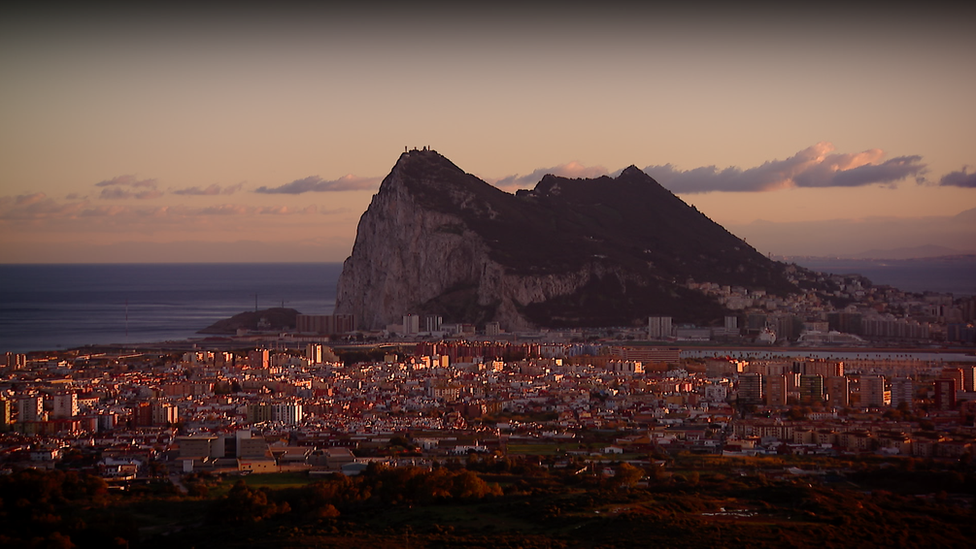 Gibraltar visto da Espanha