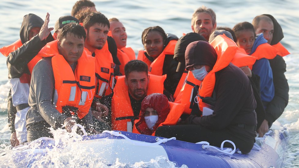Migrants off Dover