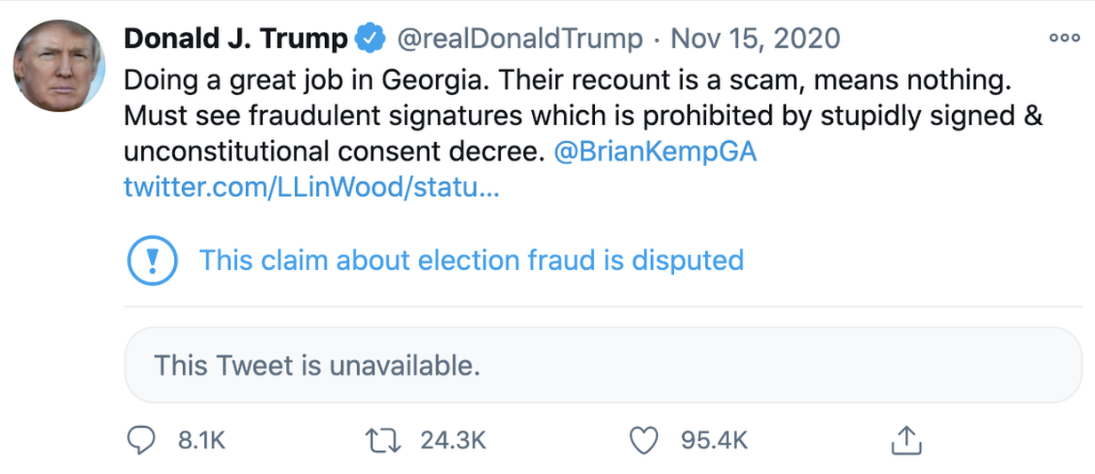 Donald Trump Tweet