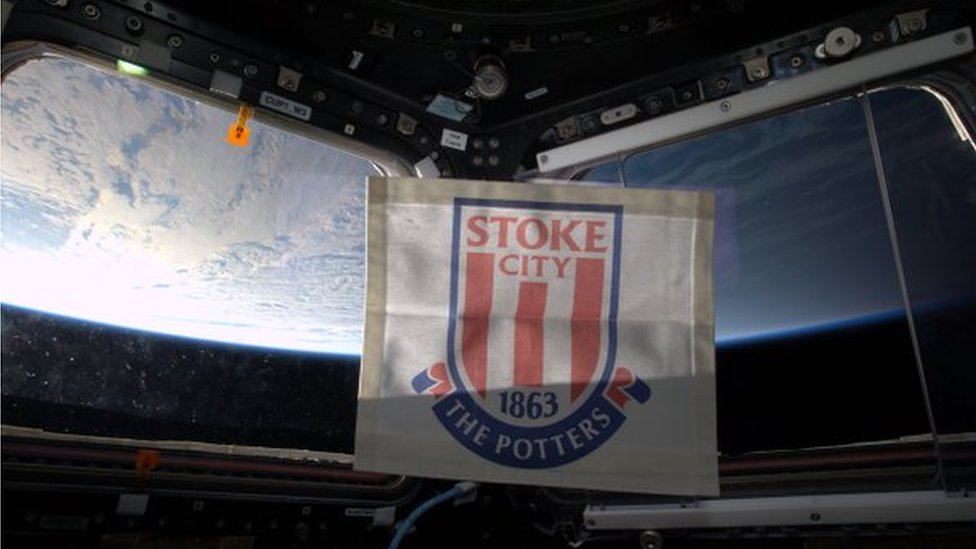 Флаг Сток Сити в космосе