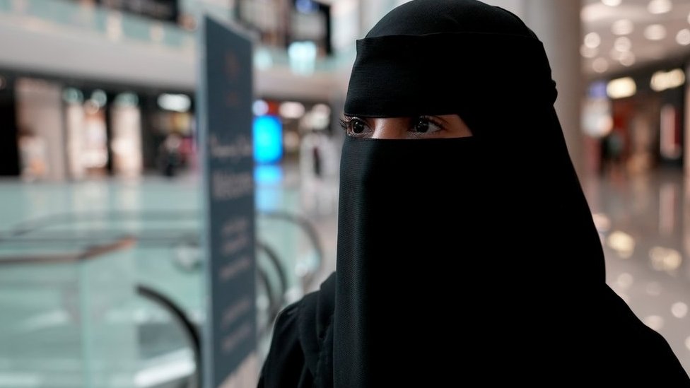 A woman wearing a hijab in Saudi Arabia