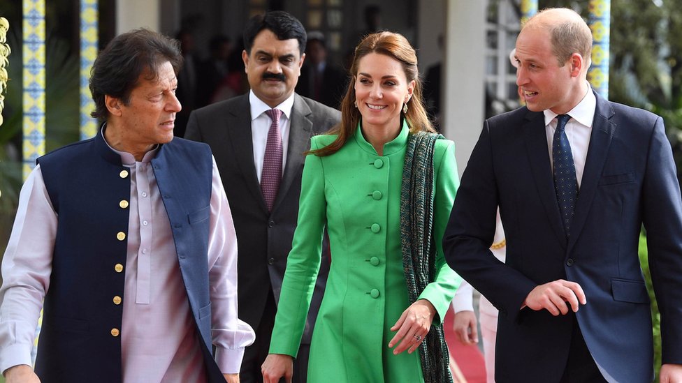 Принц Уильям, Герцог Кембриджский и Екатерина, герцогиня Кембриджская посещают премьер-министра Пакистана Имрана Хана в центральном Исламабаде Пакистан, 15 октября 2019 г.