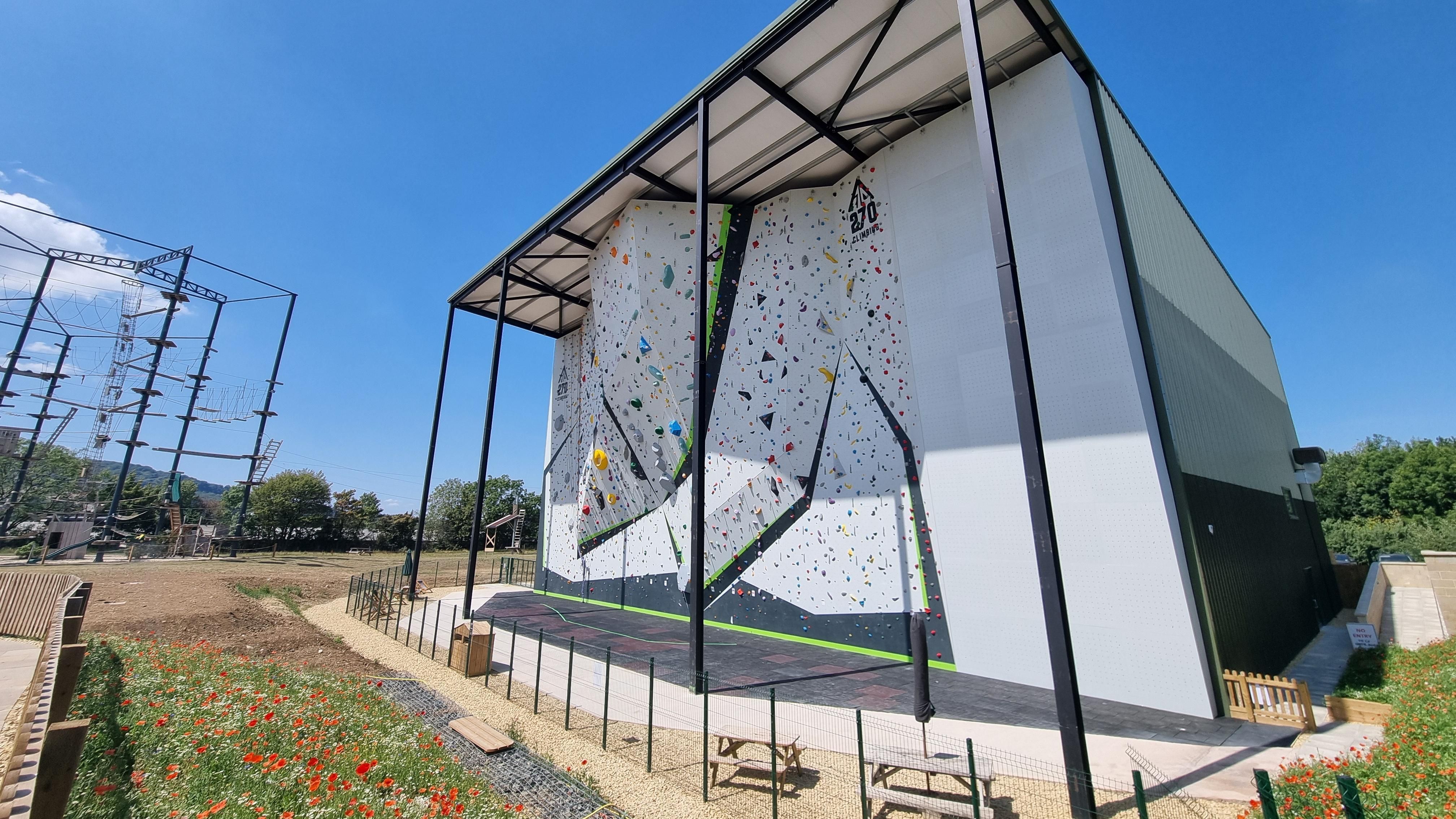 Huge moment' as UK's tallest outdoor climbing wall opens amid £7m