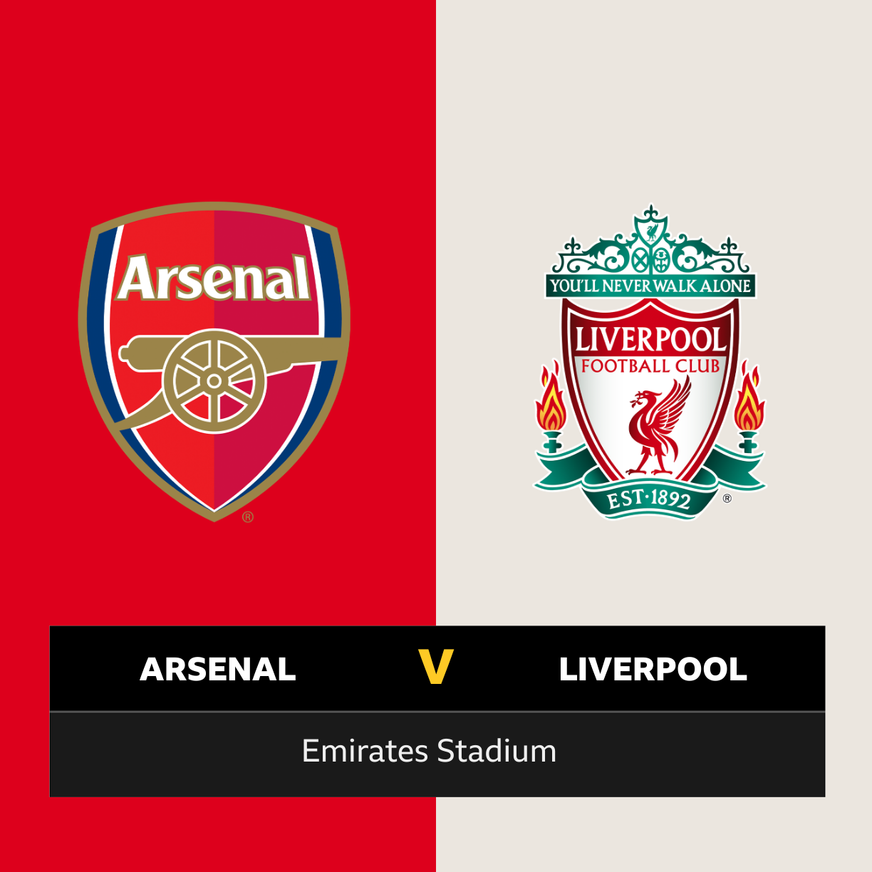Follow Arsenal v Liverpool live