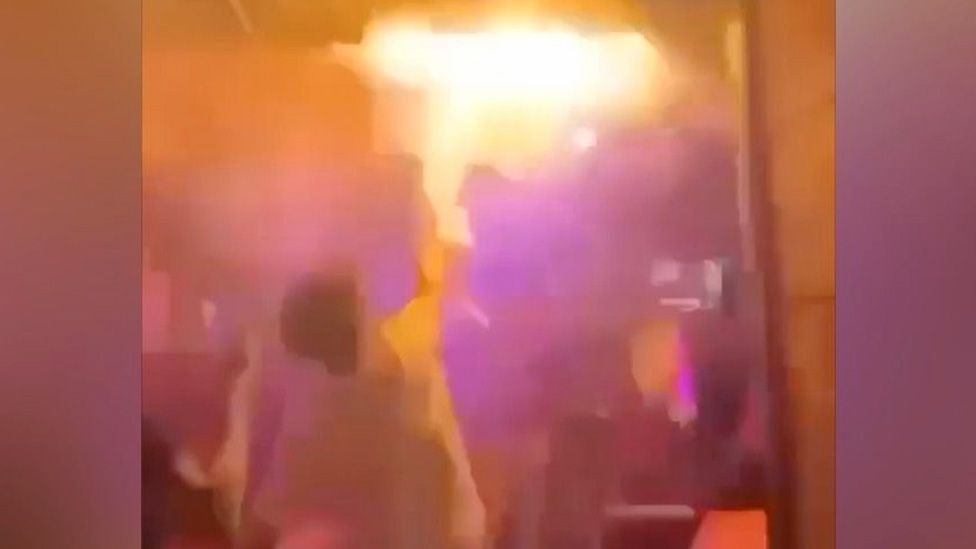 Video shows first moments of Swiss bar fire