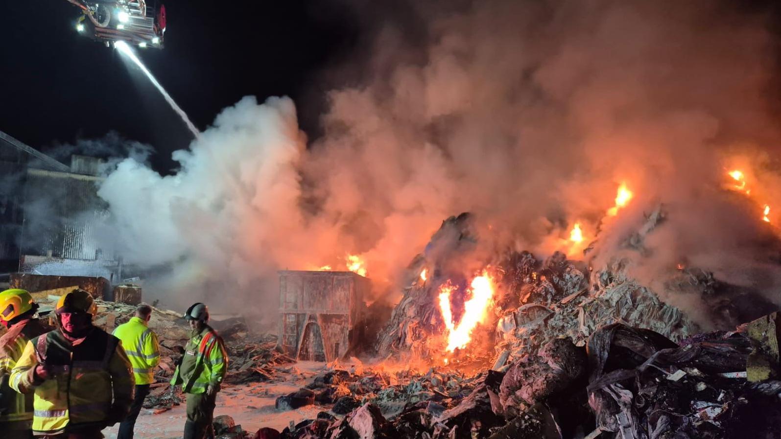 Staffordshire firefighters tackle large blaze in Stoke-on-Trent
