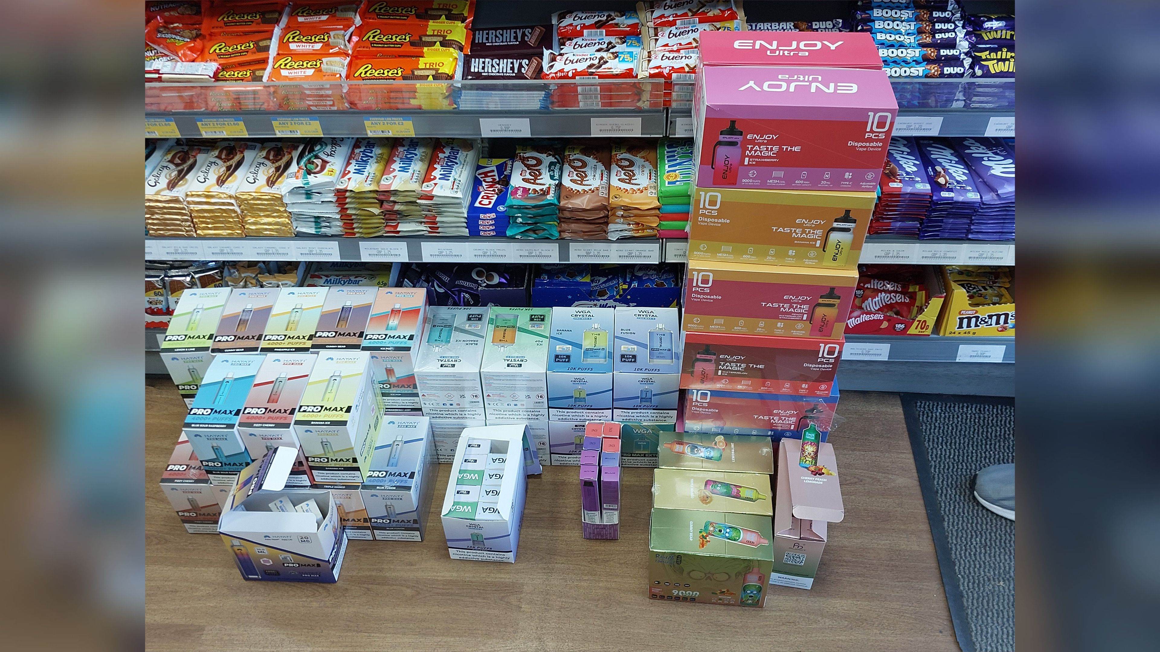 Kent: More than 14,500 vapes seized by Trading Standards