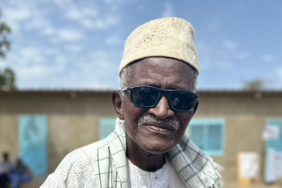 Diégane Gueye, 84, voter in Senegal