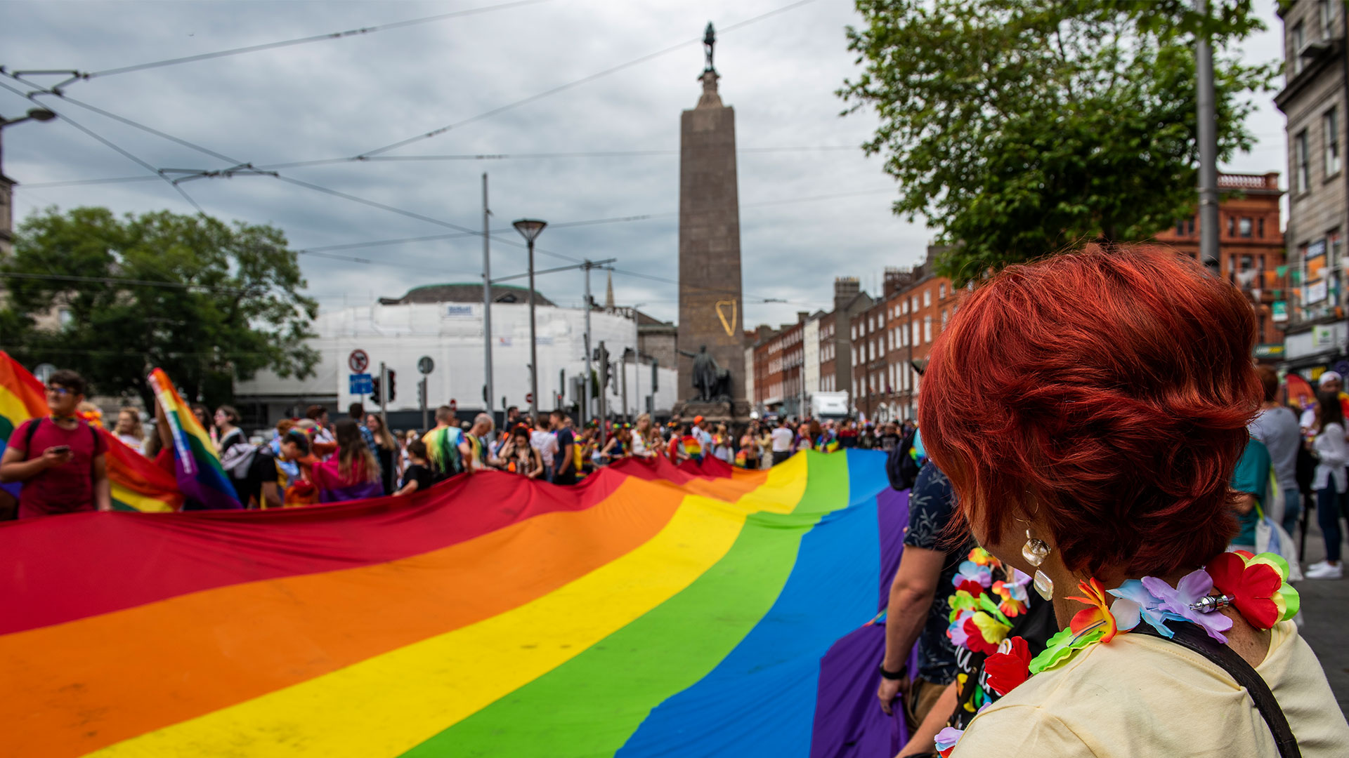 Rainbow pride flag in Dublin