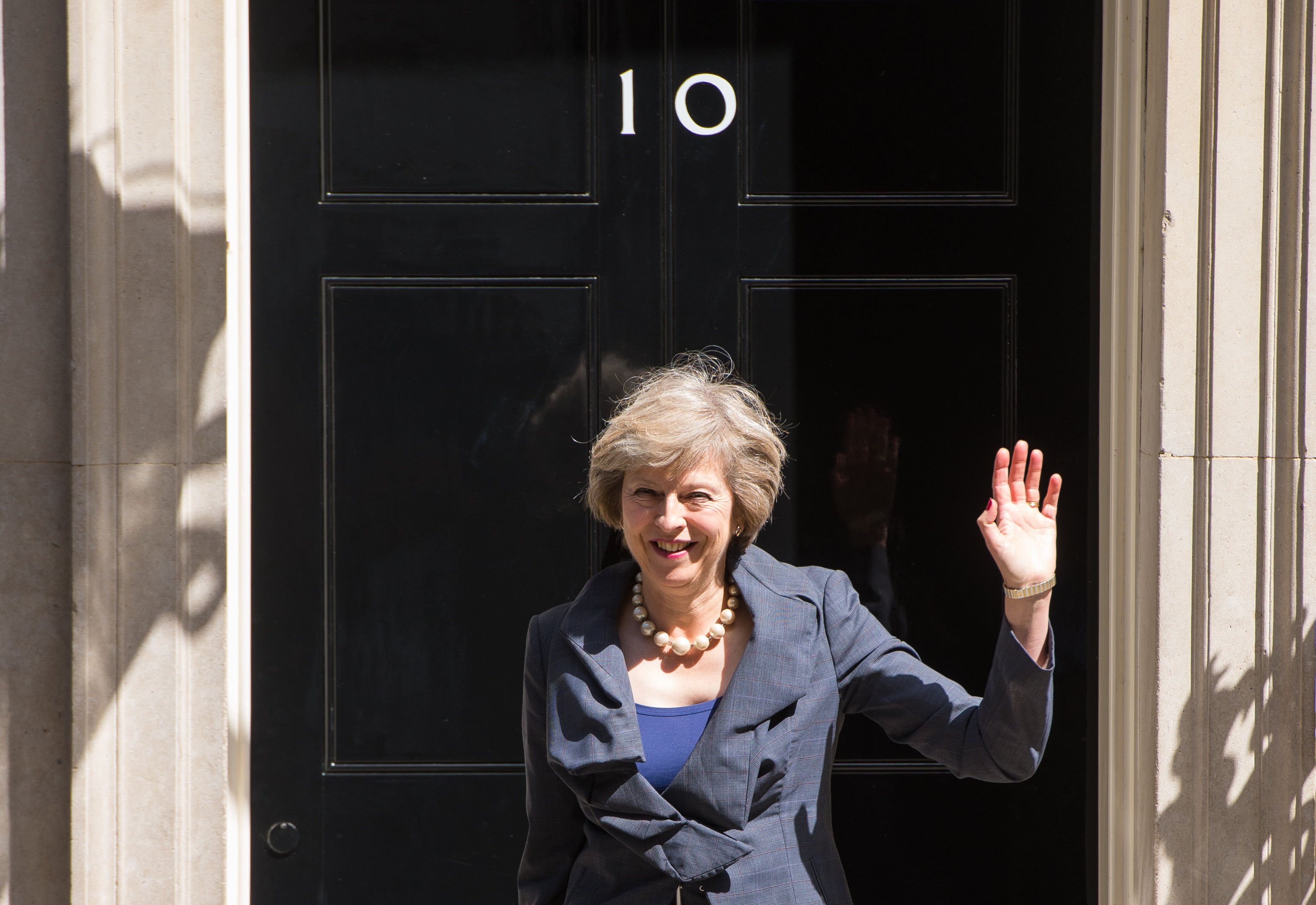 Theresa May outside Number 10 Downing Street