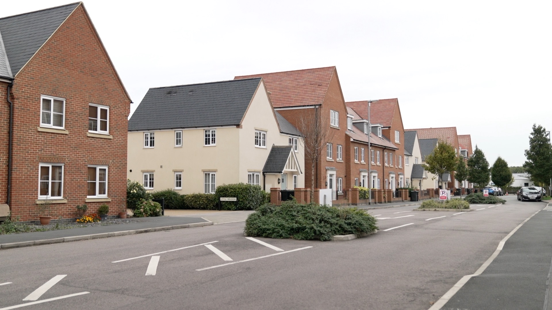 Homes on a new estate in Mid Bedfordshire