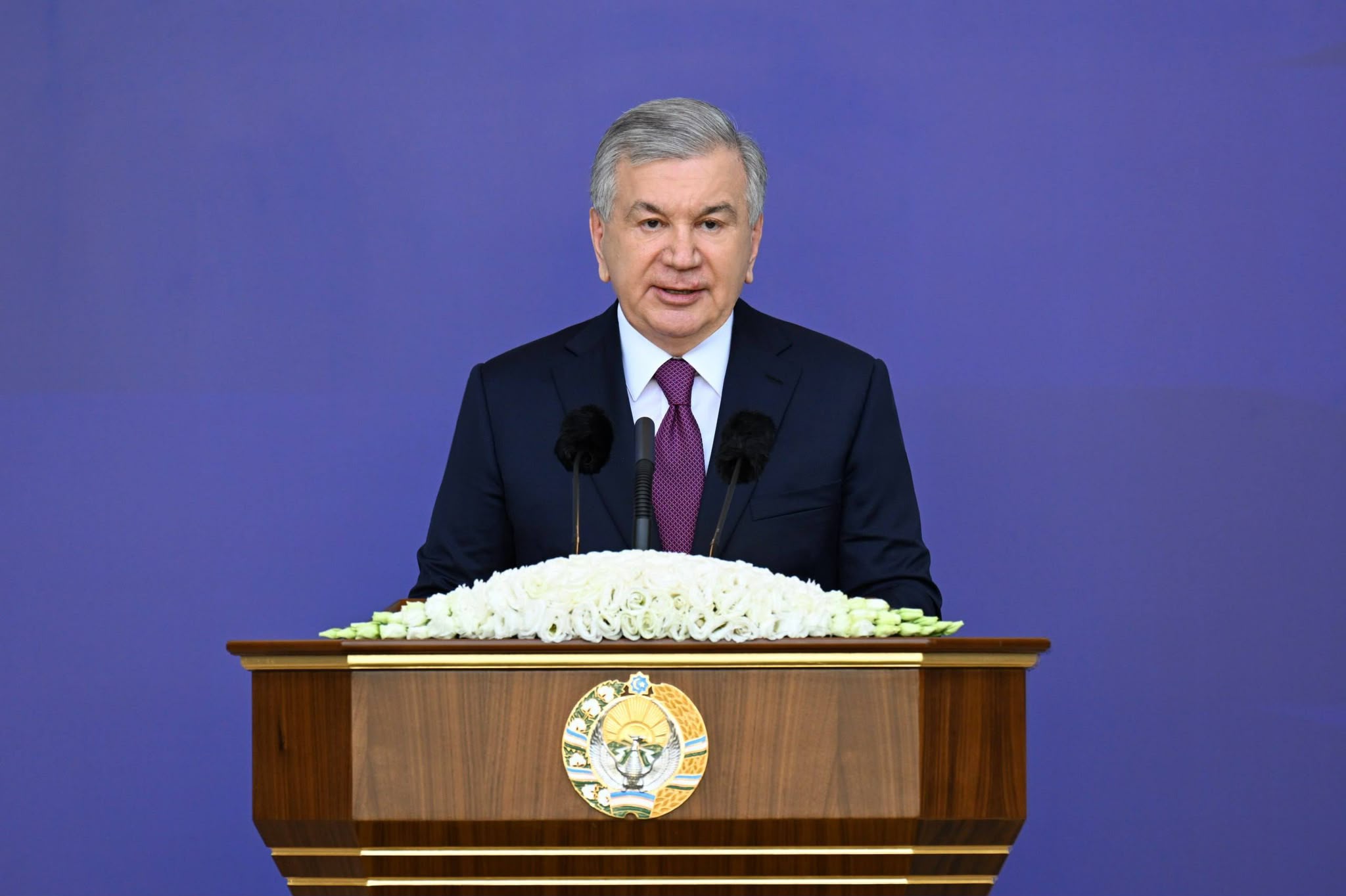 Ўзбекистон президенти Шавкат Мирзиёев.