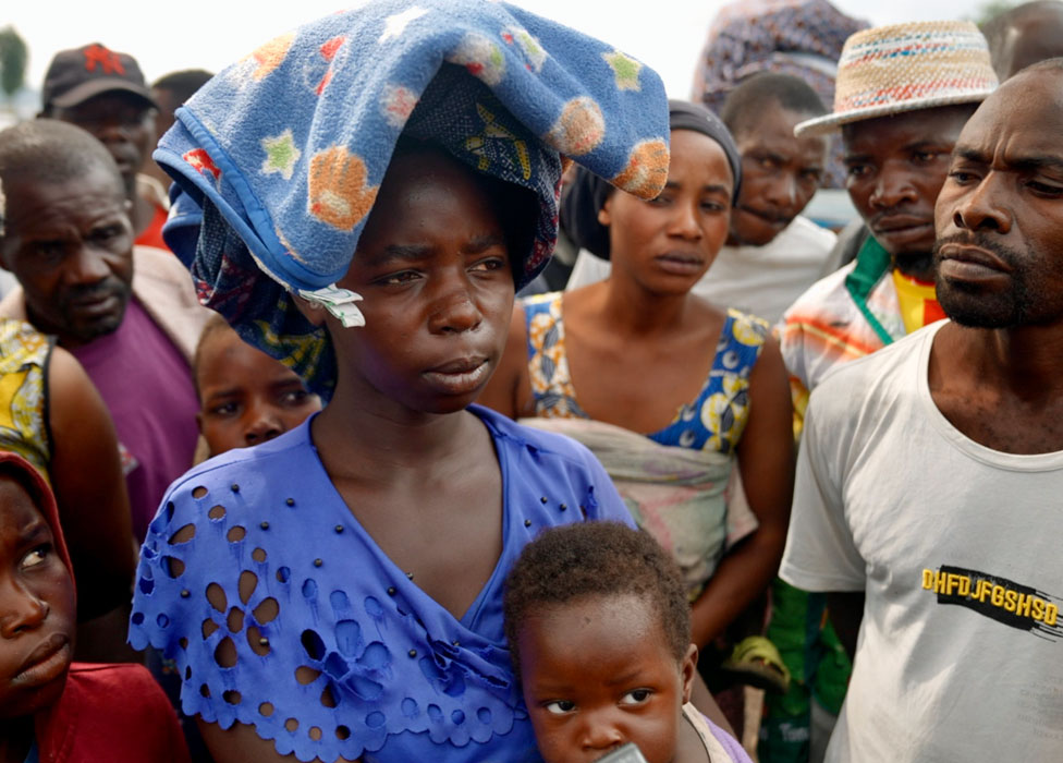 Divine, a resident of Bulengo camp in Goma