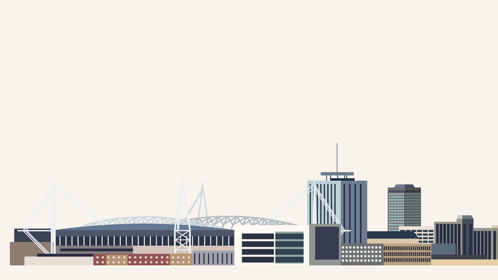 Cardiff skyline graphic