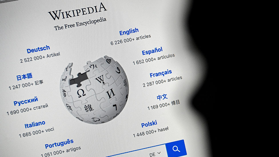Wikipedia logo and user