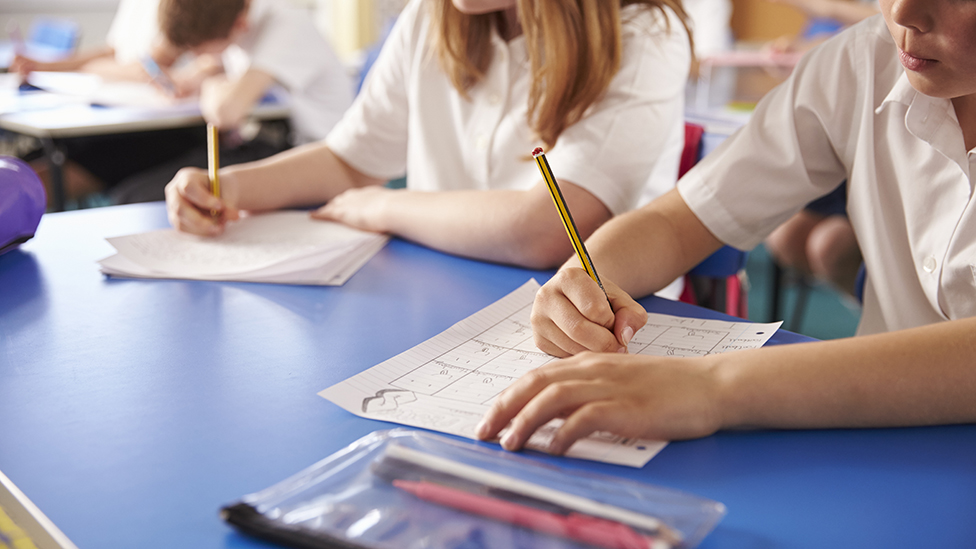 pupils working