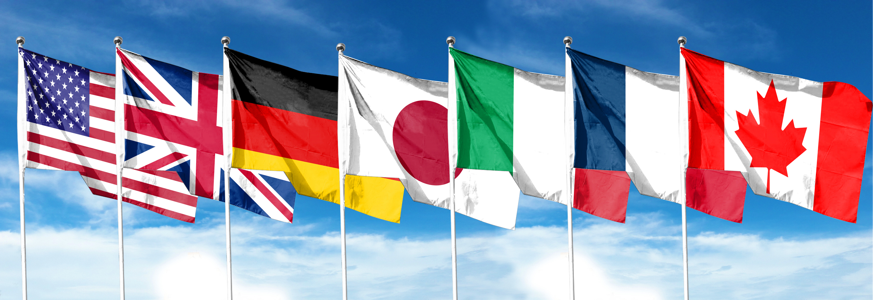 Flags of G7 nations