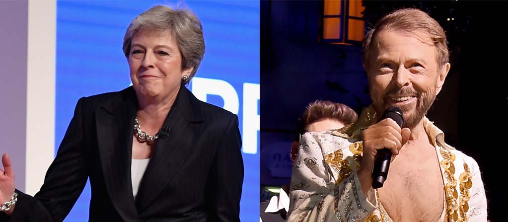 Theresa May and Abba's Bjorn Ulvaeus