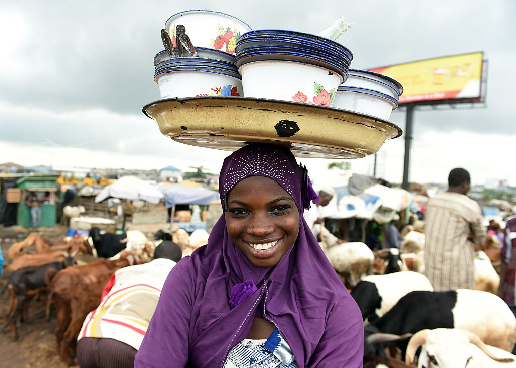 A food vendor in Nigeria