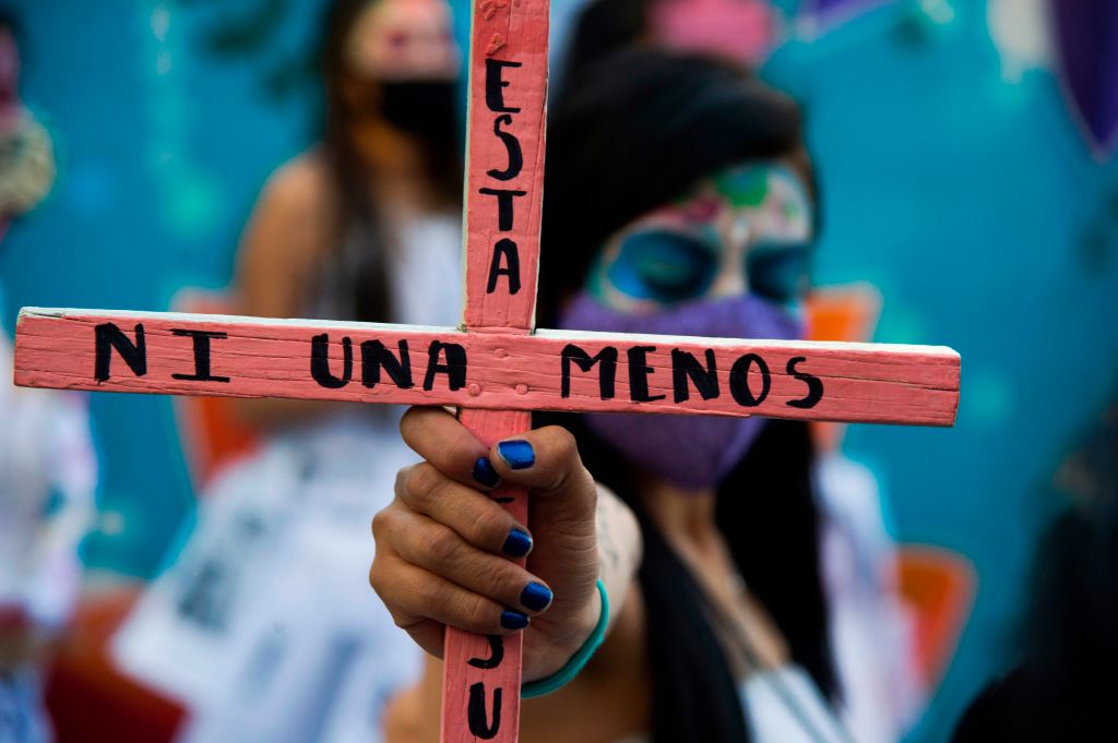 Mujeres en una protesta en contra de la violencia de género.