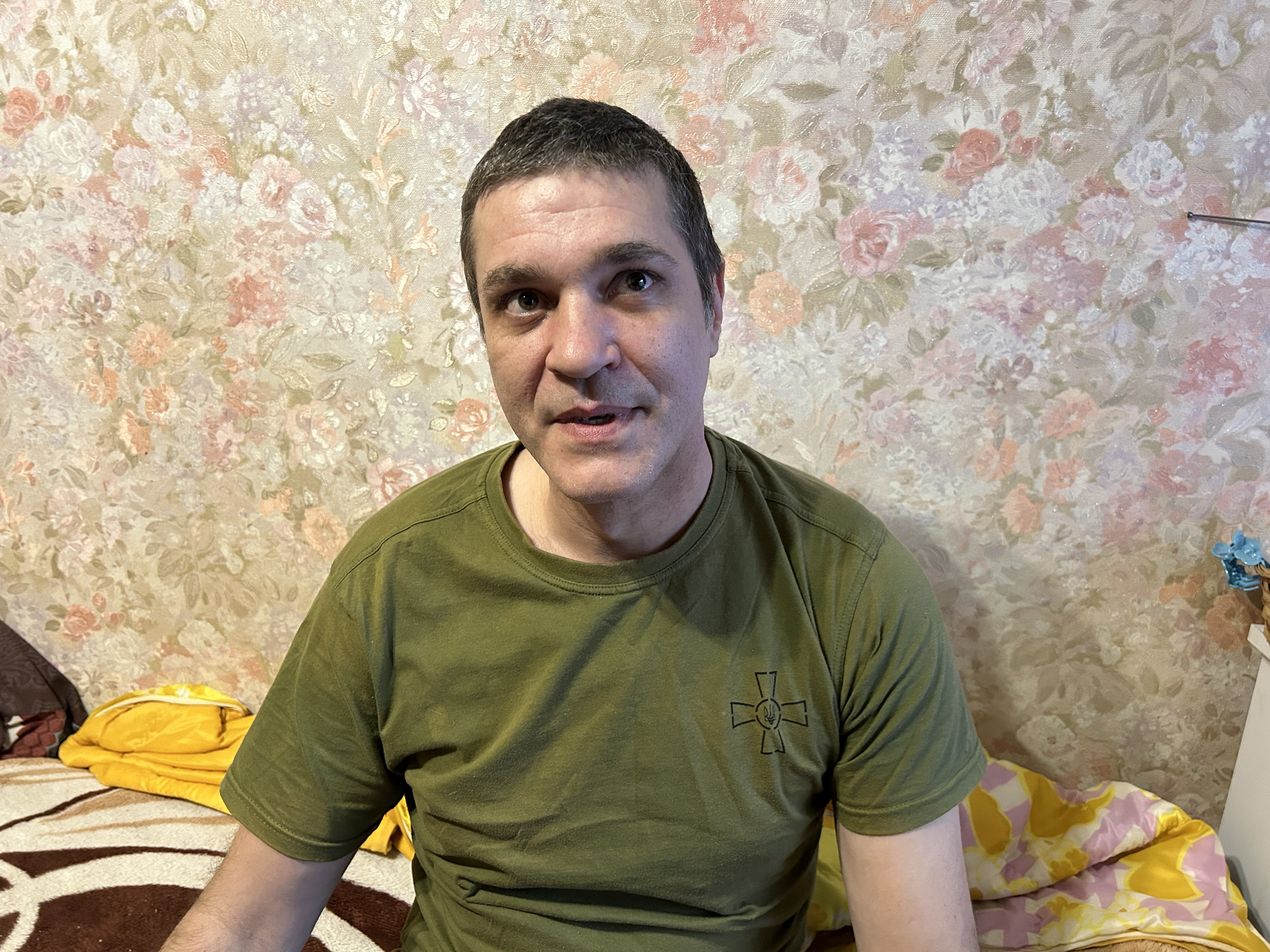 A wounded Ukrainian soldier
