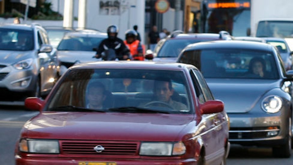 Tráfico vehicular en Bogotá