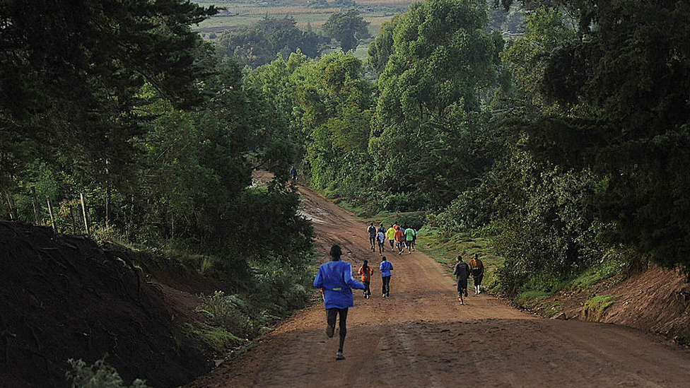 Runners in Iten in Elgeyo-Marakwet county