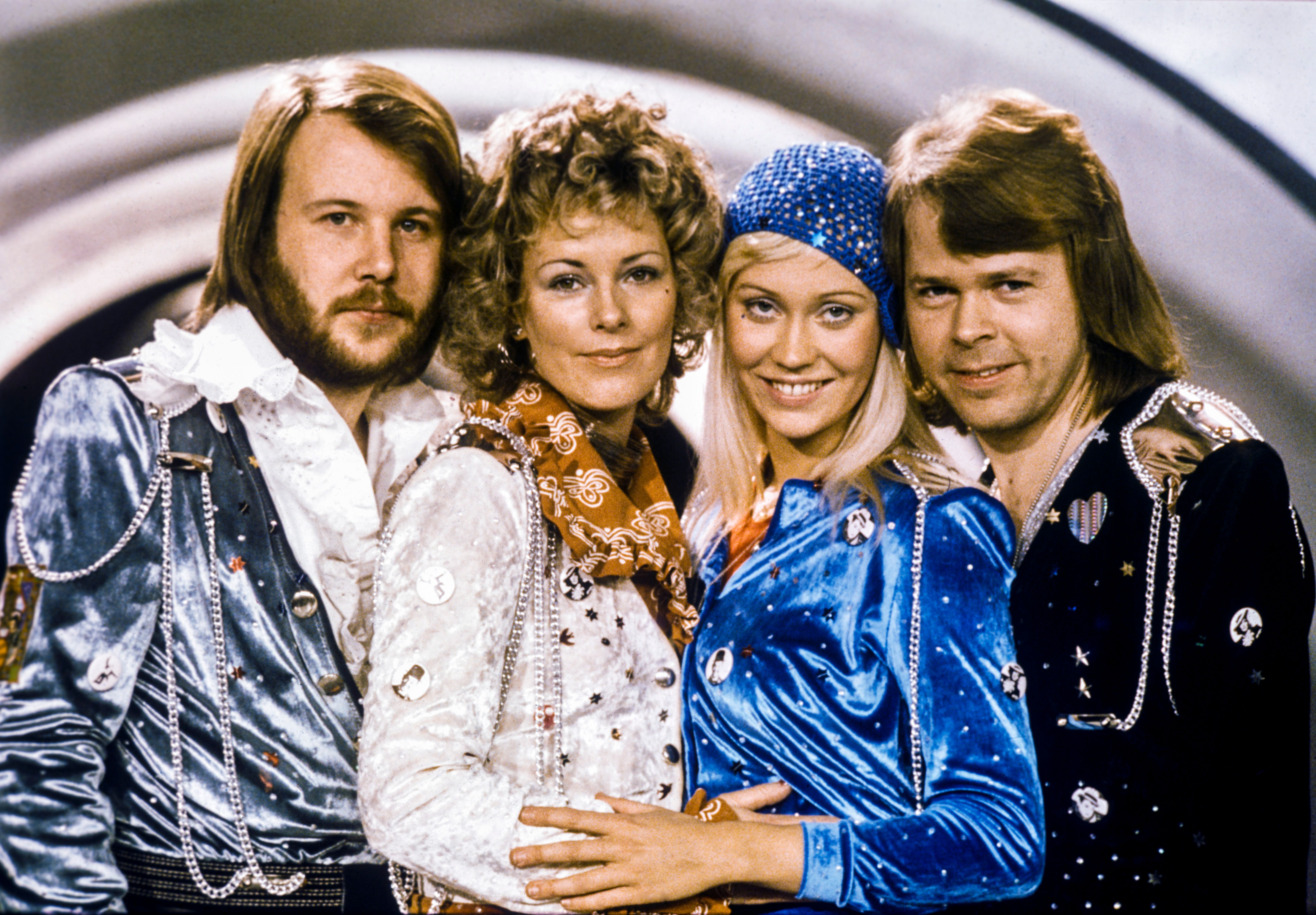 Picture taken in 1974 in Stockholm shows the Swedish pop group Abba with its members (L-R) Benny Andersson, Anni-Frid Lyngstad, Agnetha Faltskog and Bjorn Ulvaeus.