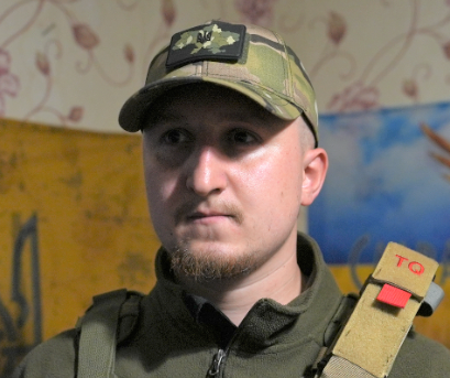 Bohdan, an serviceman  with Ukraine's 10th Brigade