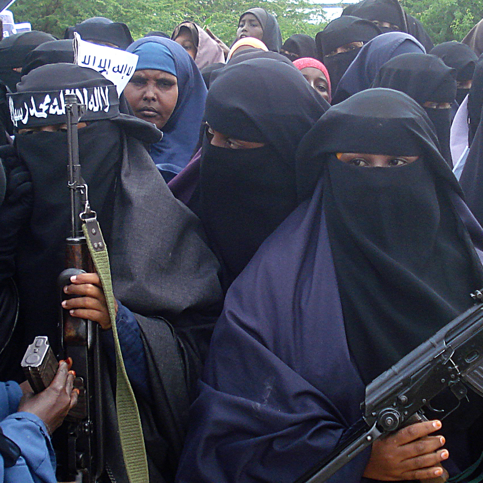 Somali women during an al-Shabab demonstration 2010