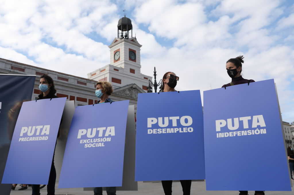 Protesta de prostitutas en España