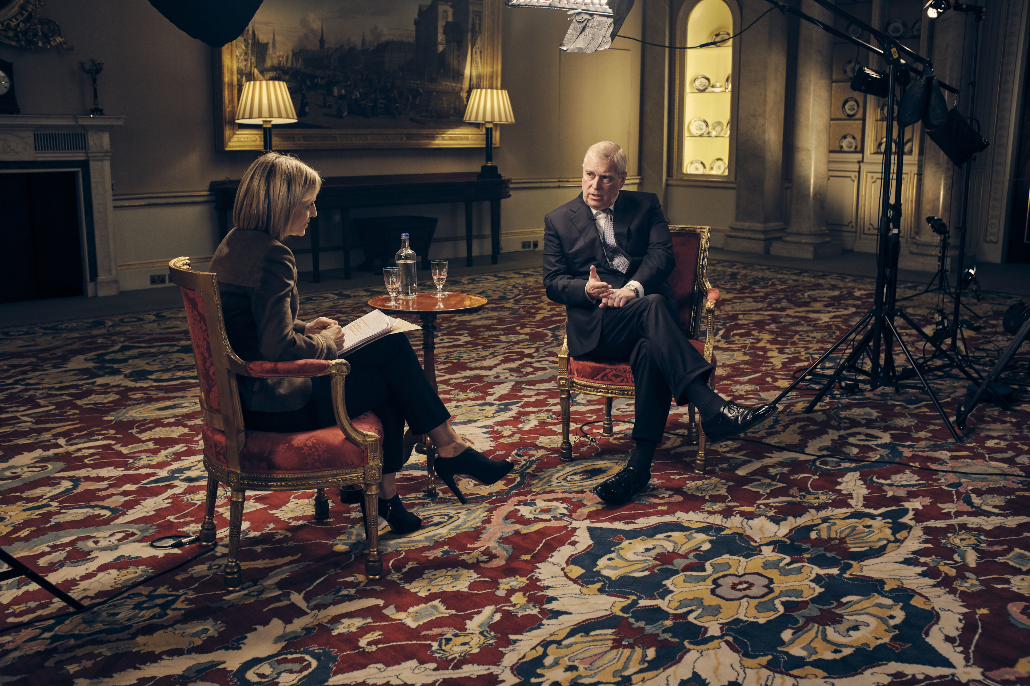 Emily Maitlis interviewing Prince Andrew