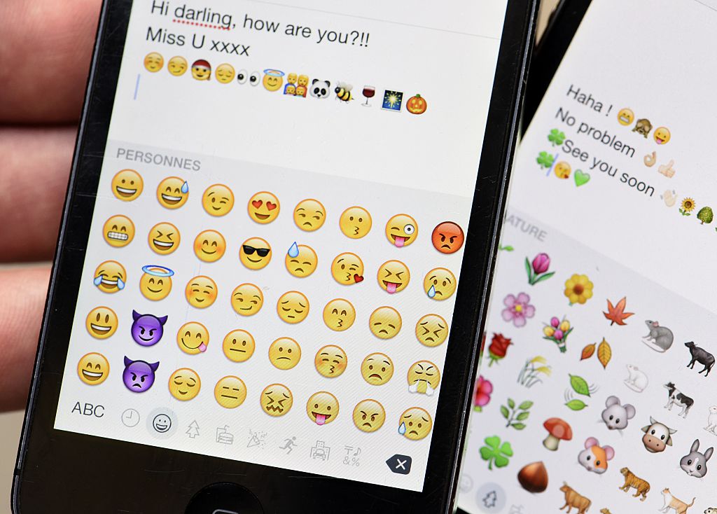 Screen showing loads of emoticons