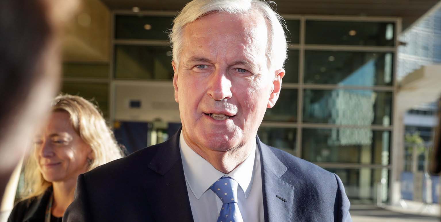 Michel Barnier following talks on Brexit