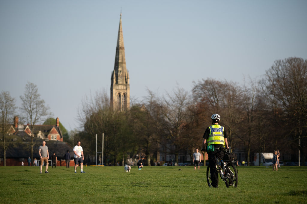 Police patrolling Roath Rec ground