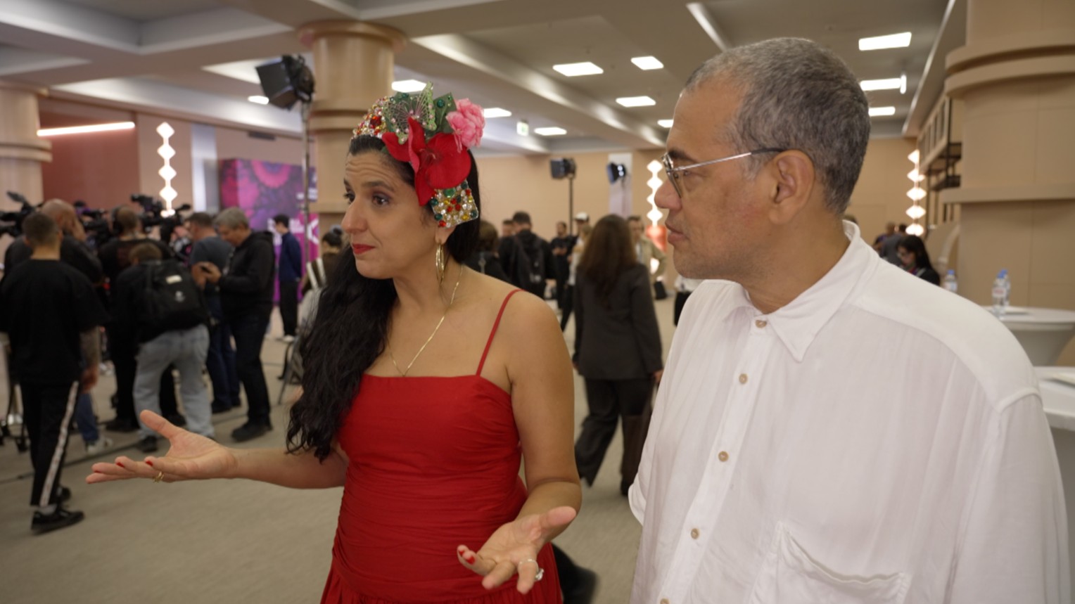 Tais Nader and Luciano Calazans