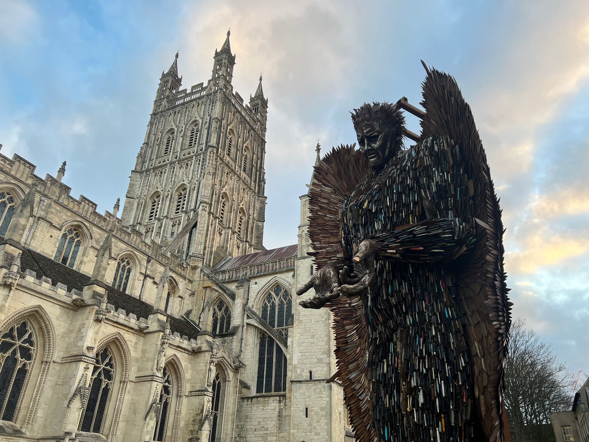 Knife angel in Gloucester