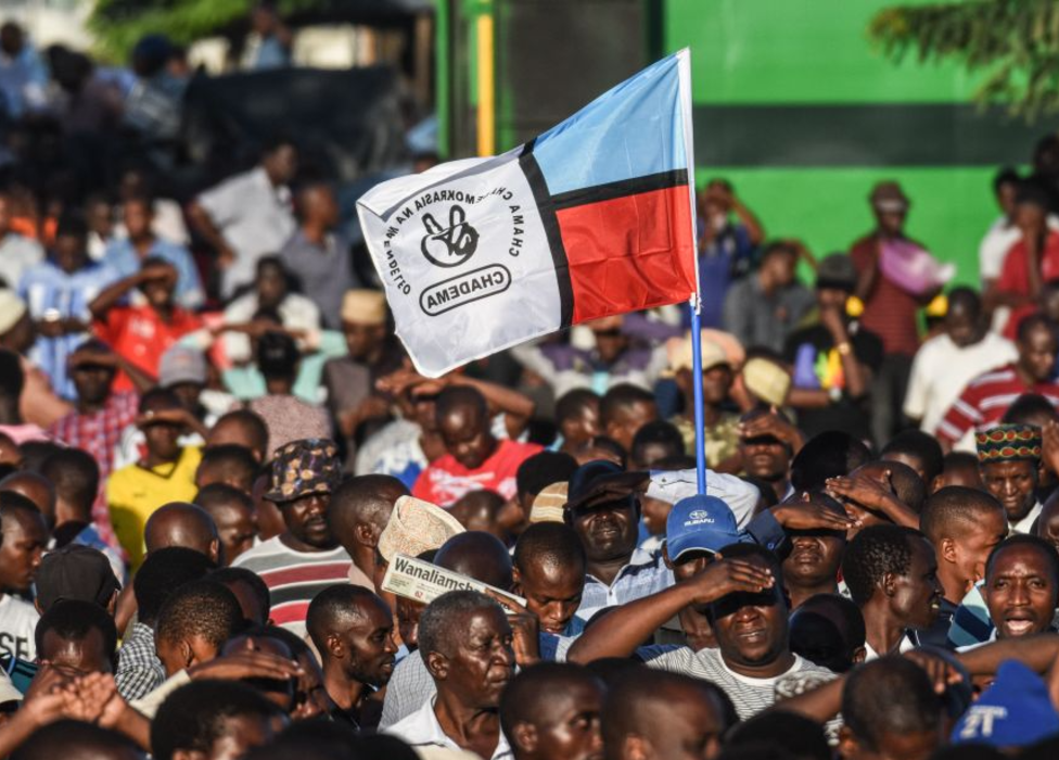 An opposition Chadema rally in Tanzania