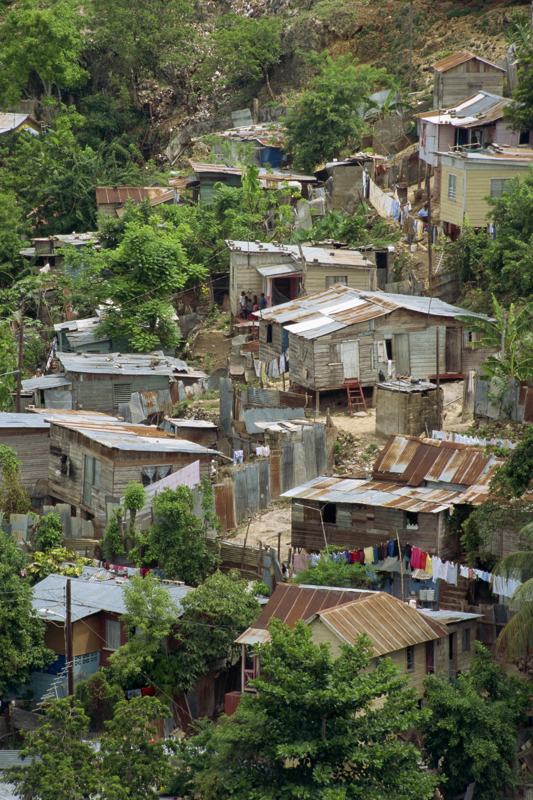 Tai sinc mewn ardal dlawd o Jamaica