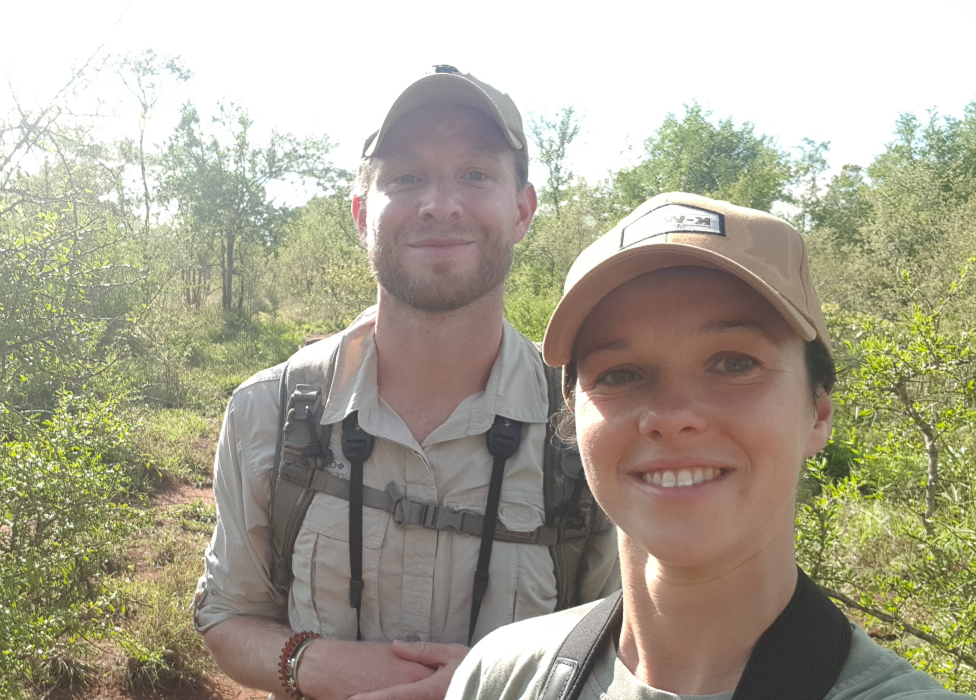 Phoebe Mottram (front) and Lawrence Steyn